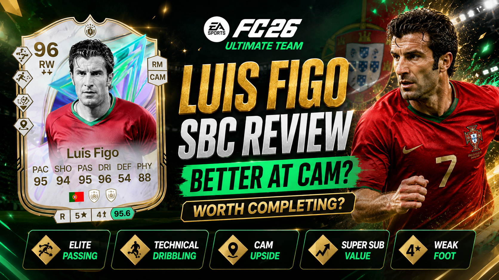Luis Figo SBC Review in FC 26 – Better at CAM Than on the Wing?
