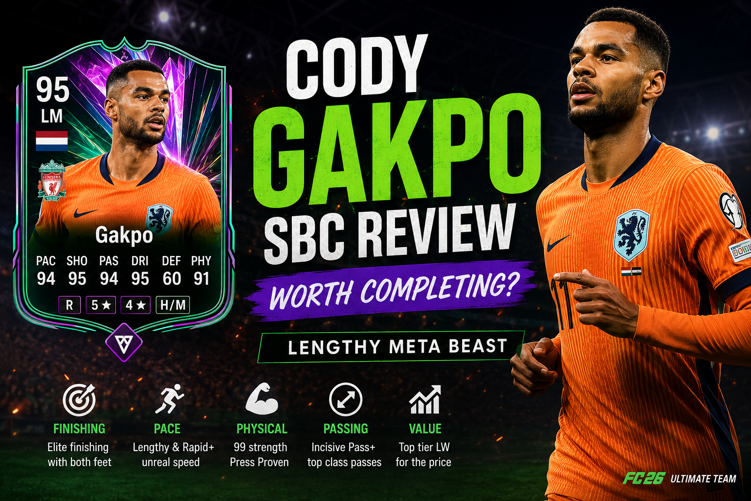 Cody Gakpo SBC Review in FC 26 – One of the Best Value Lengthy Left Wingers?