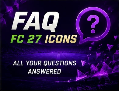 FC 27 Icons FAQ covering the 85 plus Icon reward, November upgrade, Baby Mid Prime system and new Icons.