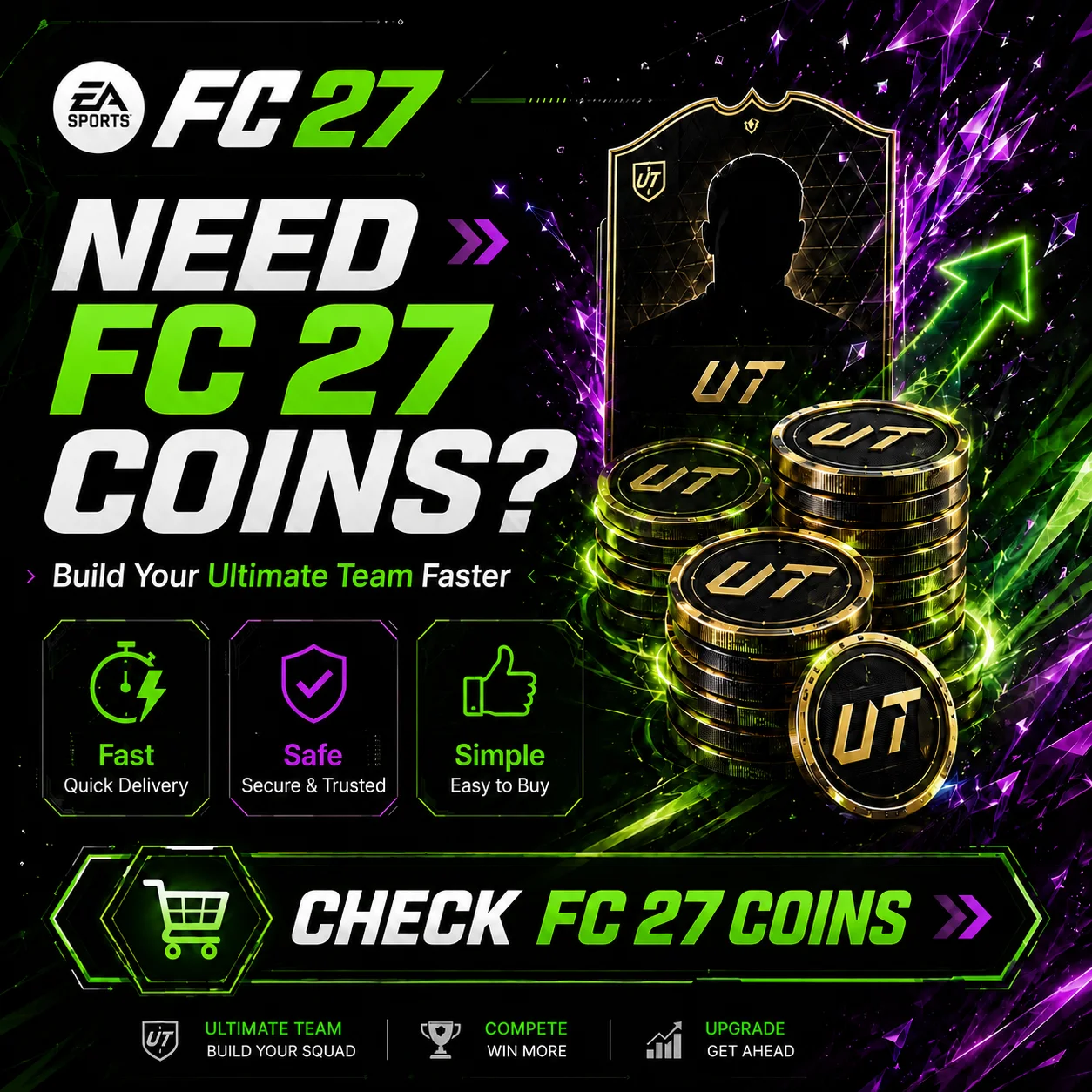 Buy FC 27 Coins on FUTBUY after launch to build a new Ultimate Team squad.