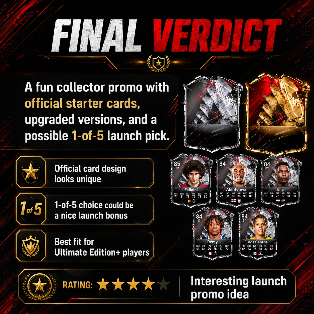 FC 27 Hall of FUT final verdict graphic summarizing the promo as a nostalgia-based Ultimate Team launch feature.