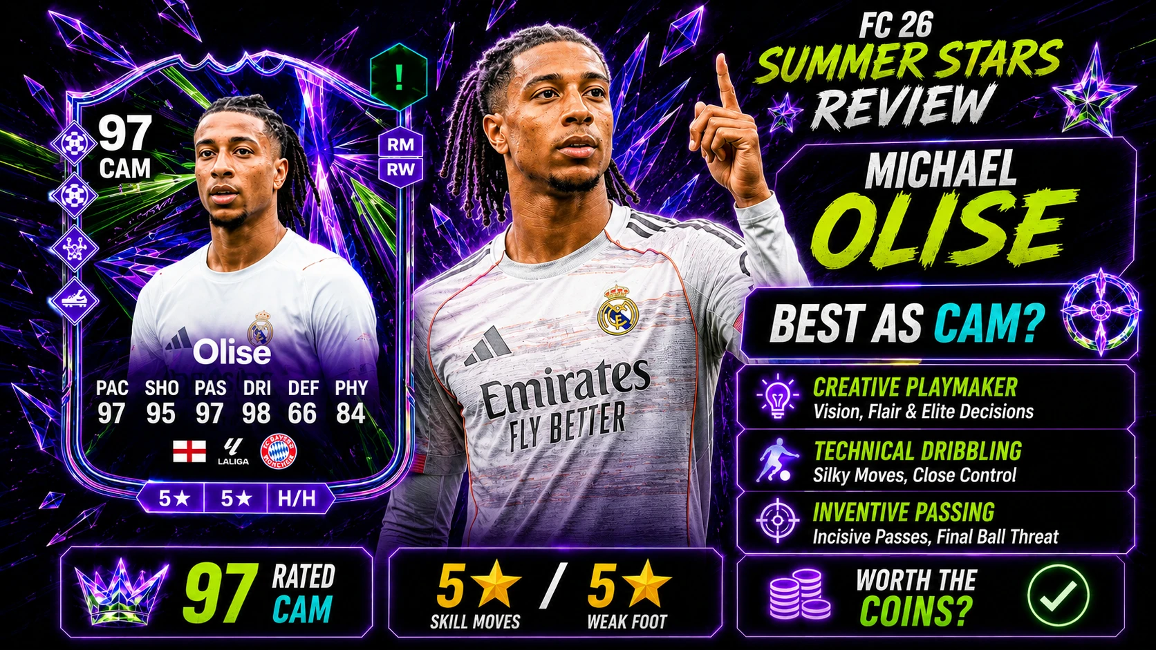 Michael Olise Summer Stars Review in FC 26 – Best as a CAM?