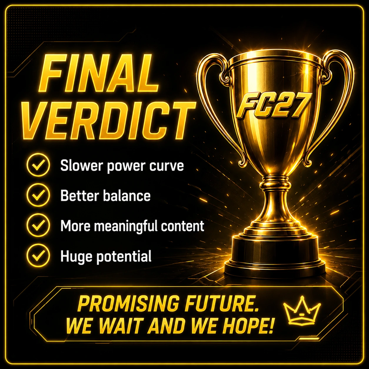 Immagine CTA di FutBuy per le monete FC 26 prima del lancio di FC 27 che mostra i potenziamenti della squadra di Ultimate Team.