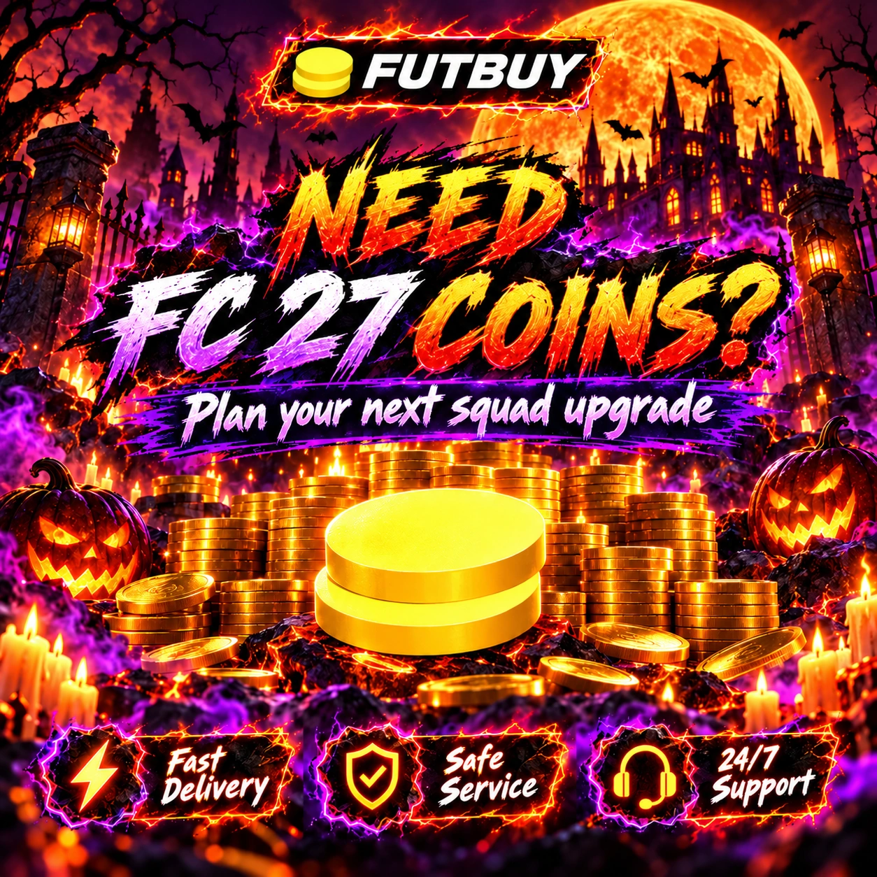 FutBuy FC 27 Coins Grafik für Ultimate Scream Squad-Upgrades