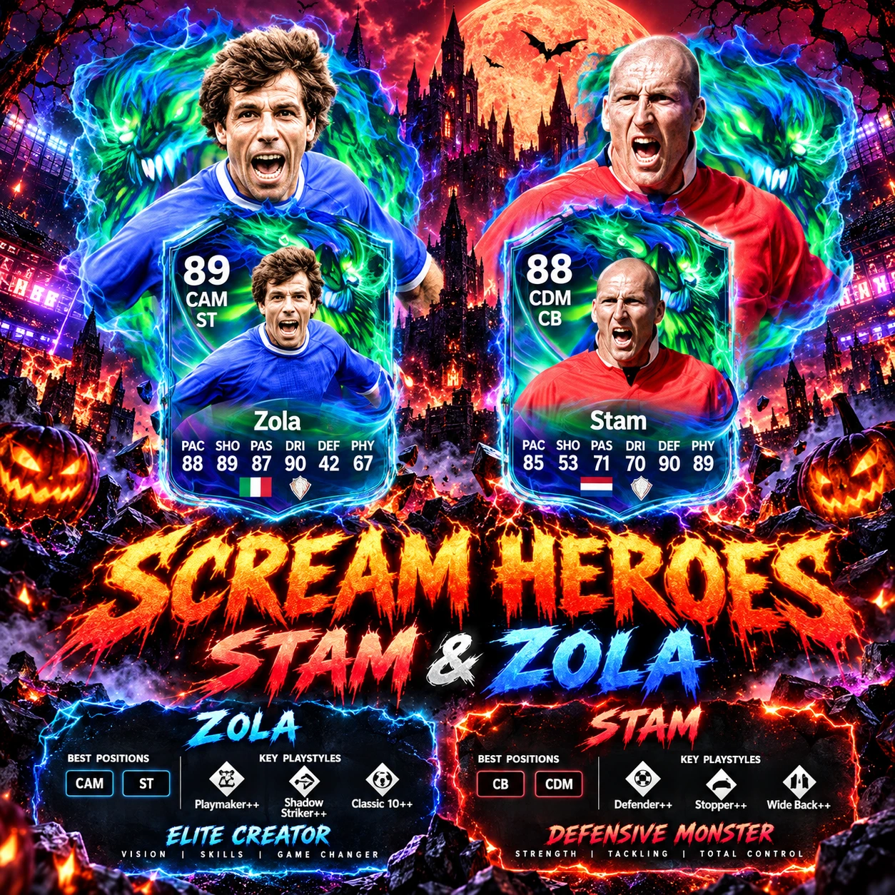FC 27 Ultimate Scream Heroes Zola and Stam gameplay review and recommended positions