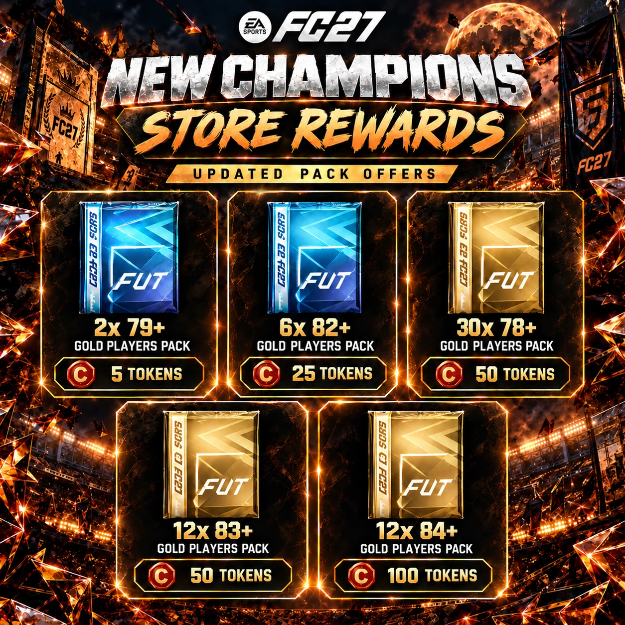 FC 27 Champions Token Store – aktualisierte Pack-Belohnungen und Token-Preise