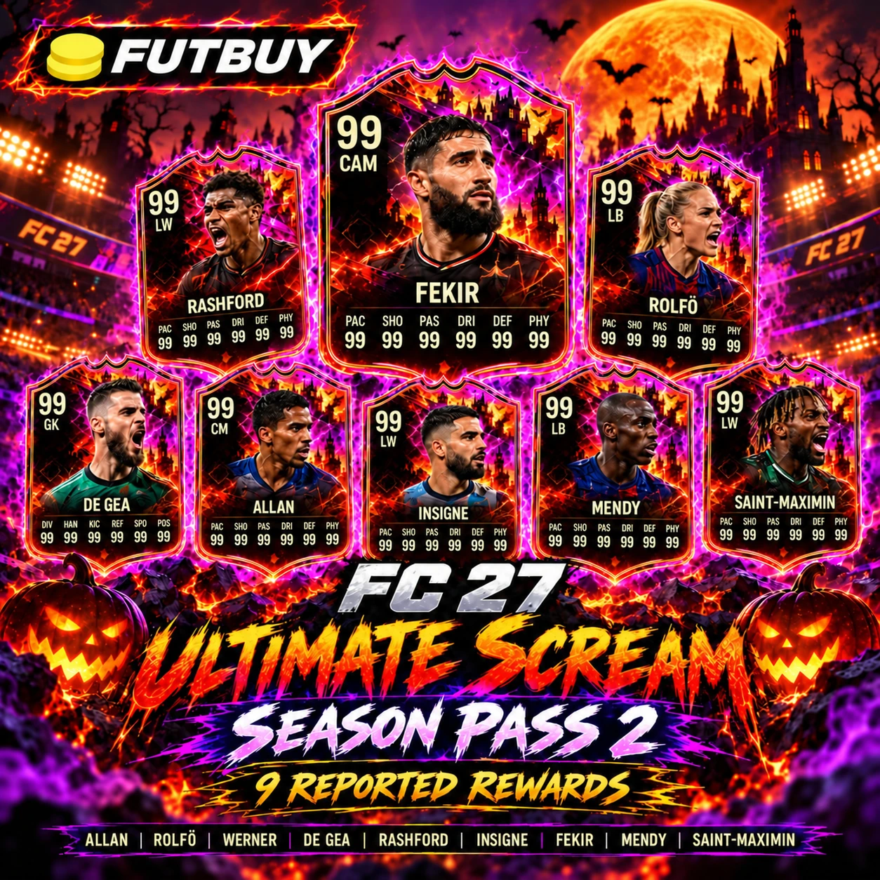FC 27 Season Pass 2 geleakte Spielerbelohnungen, darunter Fekir, Mendy, Rashford und Rolfö